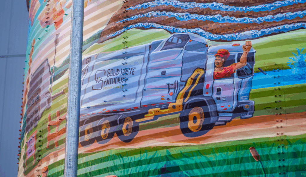 Mural on side of MRF