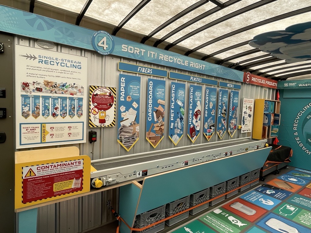 Inside of Waste & Recycling Mobile Adventure